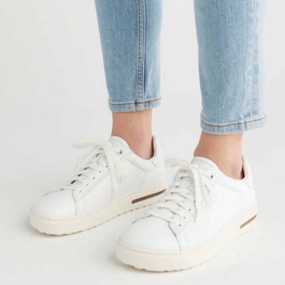 Birkenstock Bend Low Women's White Leather Casual Sneakers Size 42/11-11.5